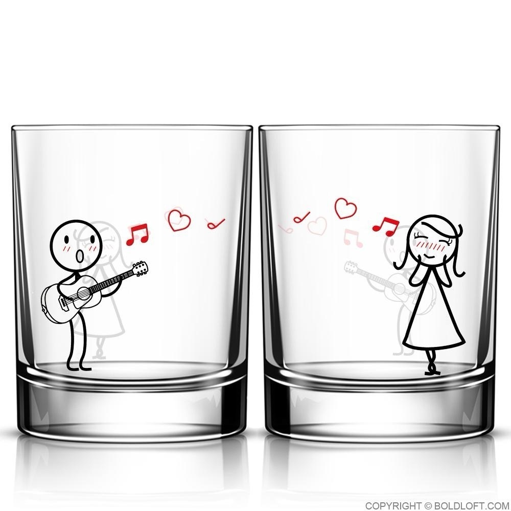 Bold Loft LOVE ME TENDER Couple Drinking Glass Set
